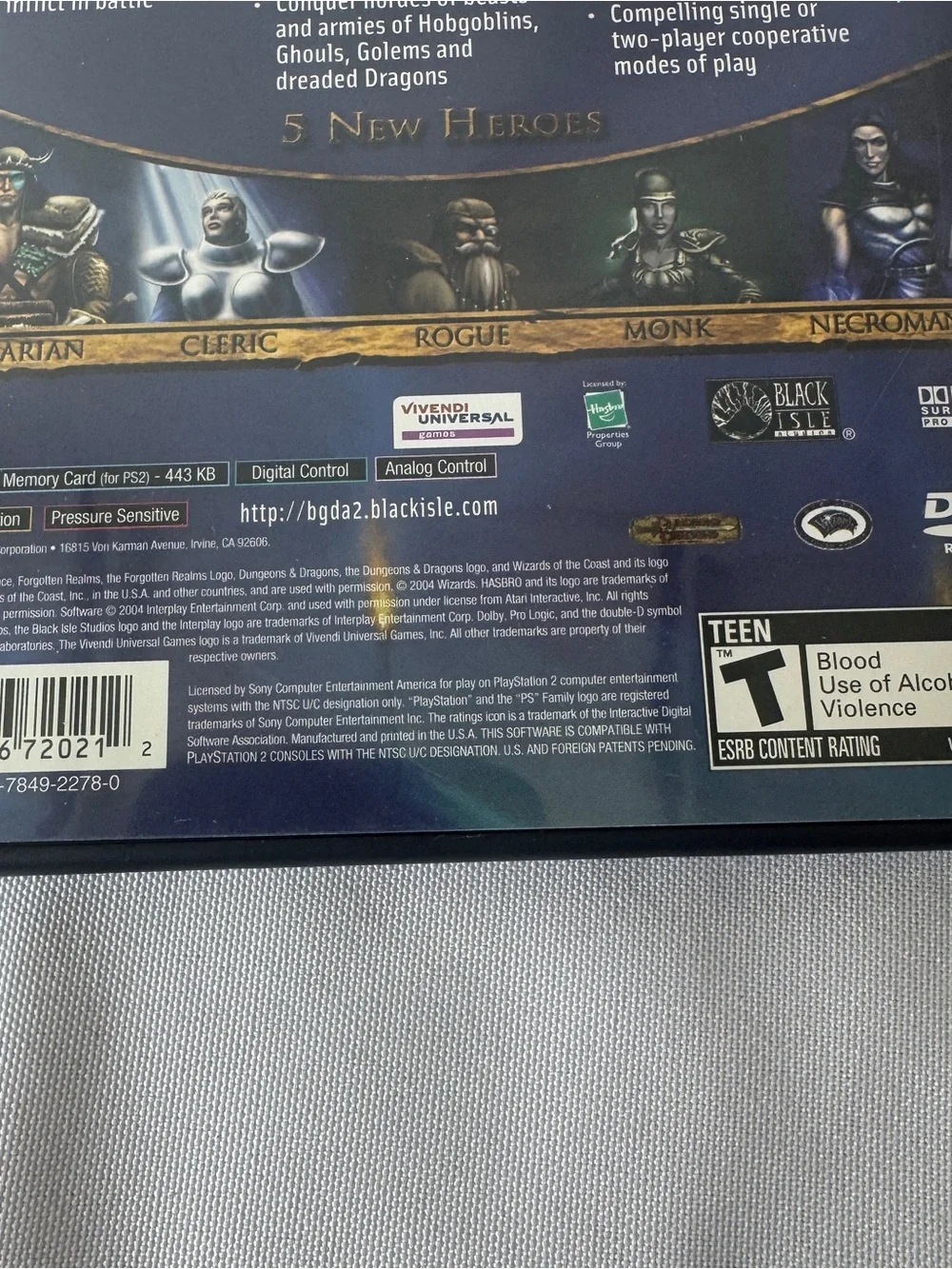 Baldurs Gate-Dark Alliance 2 - PlayStation 2 Tested To Play! Some Scratches